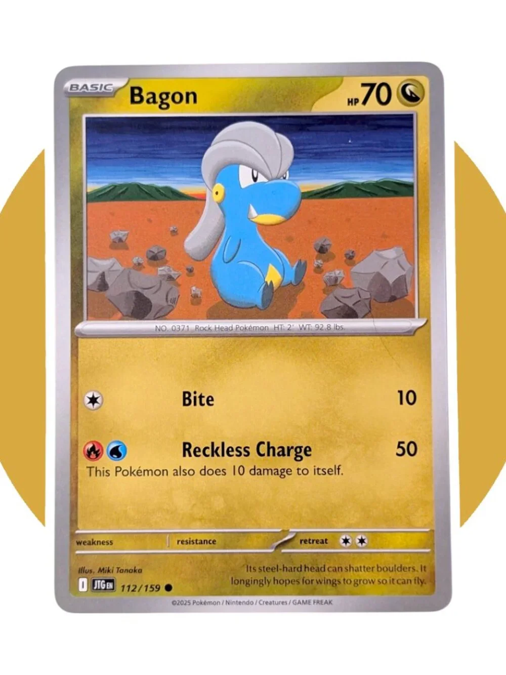 Journey Together Pokemon Card (XX88): Bagon 112/159